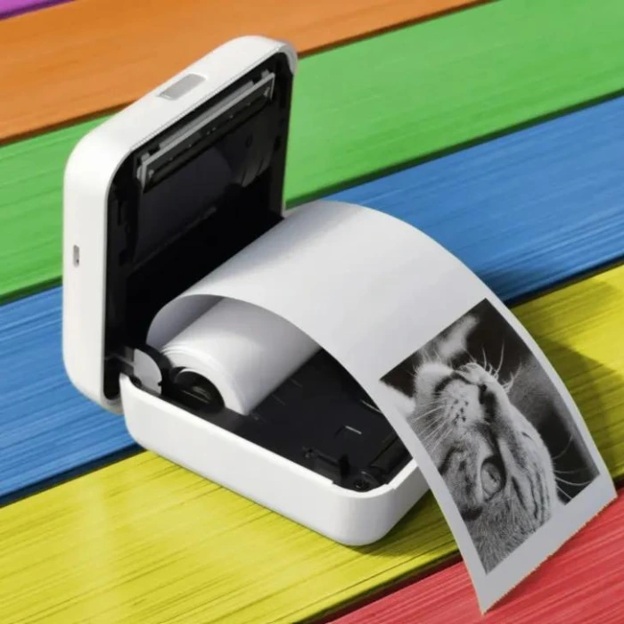 Mini Printer on colorful surface